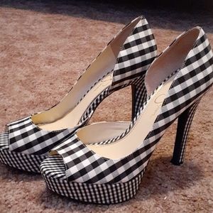 Jessica Simpson size 8.5 peep toe stilletos